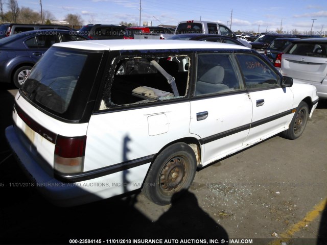 4S3BJ6338P7952227 - 1993 SUBARU LEGACY L WHITE photo 4