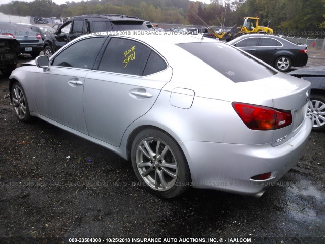 JTHBK262872048981 - 2007 LEXUS IS 250 SILVER photo 3