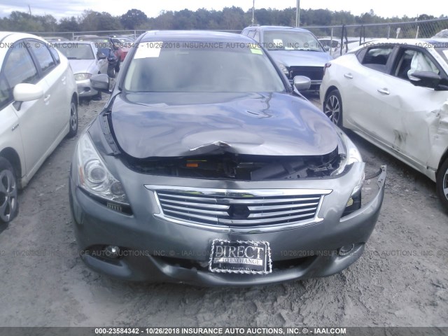 JN1CV6AR0DM751602 - 2013 INFINITI G37 GRAY photo 6