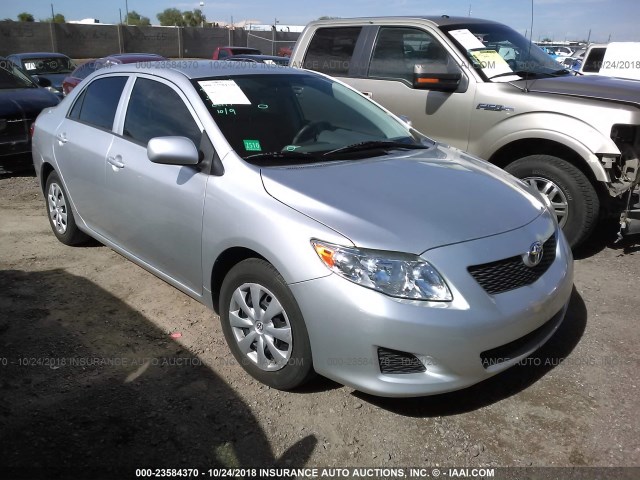 1NXBU4EE3AZ184493 - 2010 TOYOTA COROLLA S/LE/XLE SILVER photo 1