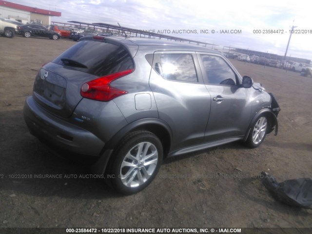 JN8AF5MV9DT212331 - 2013 NISSAN JUKE S/SV/SL GRAY photo 4