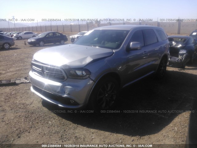 1C4RDHDG9JC201333 - 2018 DODGE DURANGO GT GRAY photo 2