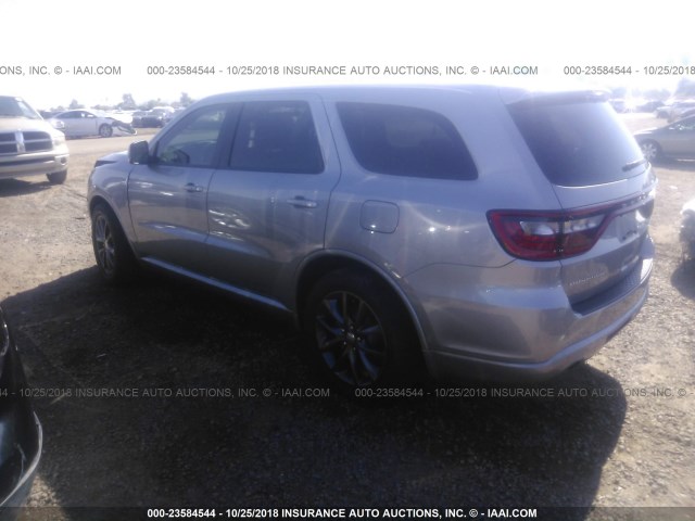 1C4RDHDG9JC201333 - 2018 DODGE DURANGO GT GRAY photo 3