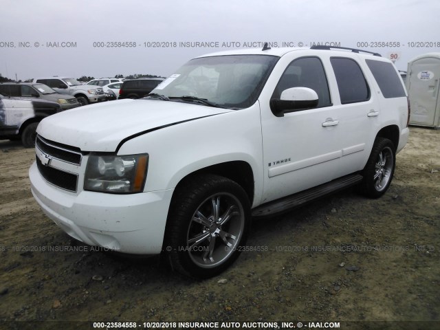 1GNFK13098J163264 - 2008 CHEVROLET TAHOE K1500 WHITE photo 2