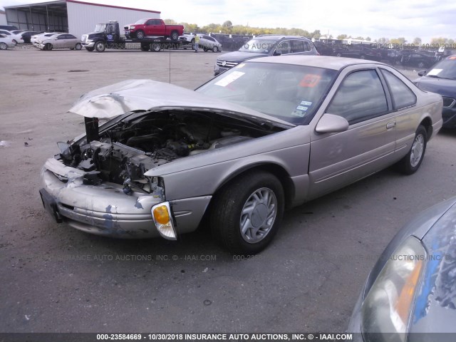 1FALP6243VH134429 - 1997 FORD THUNDERBIRD LX TAN photo 2