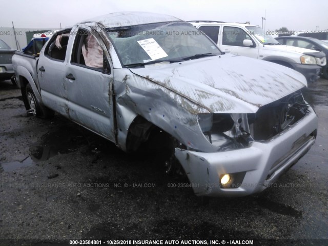 5TFJU4GN3CX025035 - 2012 TOYOTA TACOMA DOUBLE CAB PRERUNNER SILVER photo 1