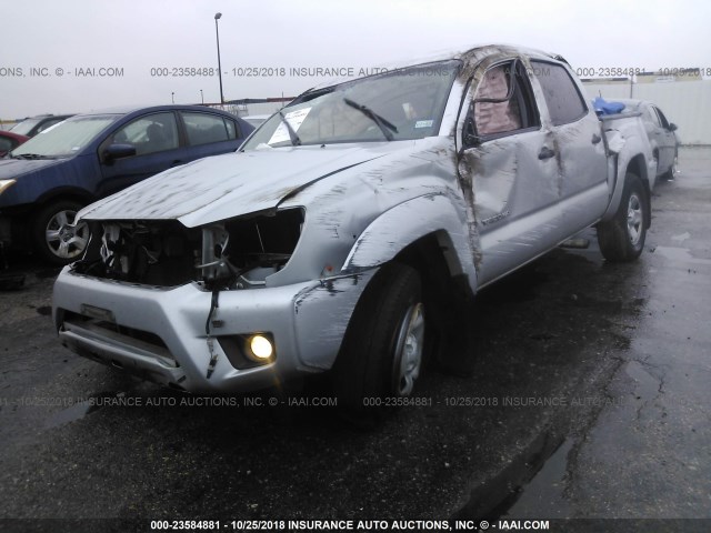 5TFJU4GN3CX025035 - 2012 TOYOTA TACOMA DOUBLE CAB PRERUNNER SILVER photo 2