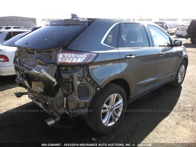 2FMPK3J90GBC37647 - 2016 FORD EDGE SEL GRAY photo 4