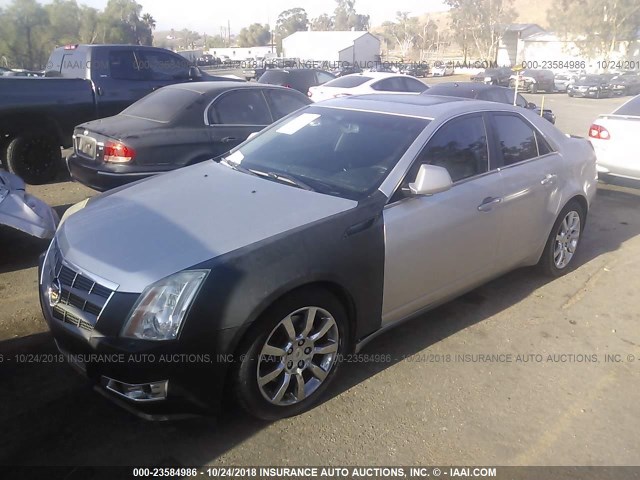 1G6DS57V480169513 - 2008 CADILLAC CTS HI FEATURE V6 SILVER photo 2