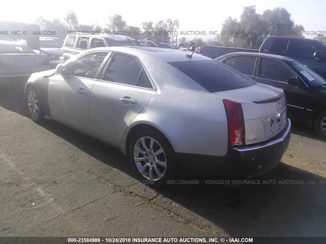 1G6DS57V480169513 - 2008 CADILLAC CTS HI FEATURE V6 SILVER photo 3