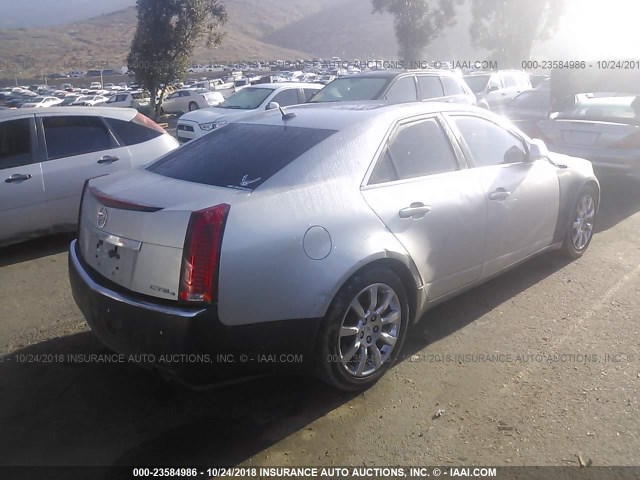 1G6DS57V480169513 - 2008 CADILLAC CTS HI FEATURE V6 SILVER photo 4