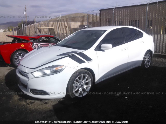 1C3CDFBA0DD188208 - 2013 DODGE DART SXT WHITE photo 2