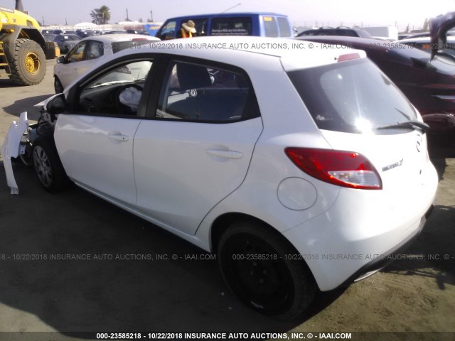 JM1DE1KZ9C0133591 - 2012 MAZDA MAZDA2 WHITE photo 3