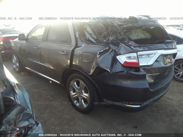 1C4RDHDG9FC750487 - 2015 DODGE DURANGO LIMITED GRAY photo 3