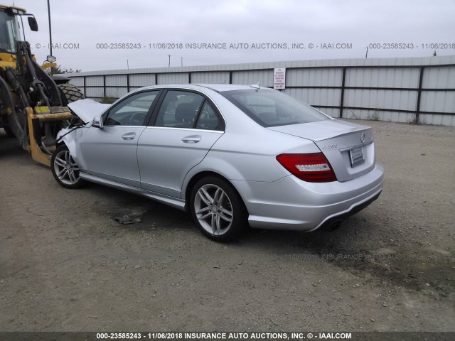 WDDGF4HB7DR248599 - 2013 MERCEDES-BENZ C 250 SILVER photo 3