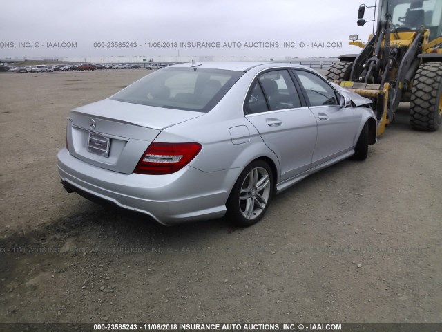 WDDGF4HB7DR248599 - 2013 MERCEDES-BENZ C 250 SILVER photo 4