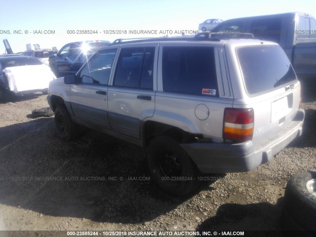 1J4FX58S6VC546777 - 1997 JEEP GRAND CHEROKEE LAREDO/TSI SILVER photo 3