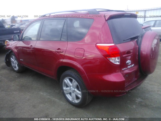 JTMBD32V466011189 - 2006 TOYOTA RAV4 SPORT RED photo 3