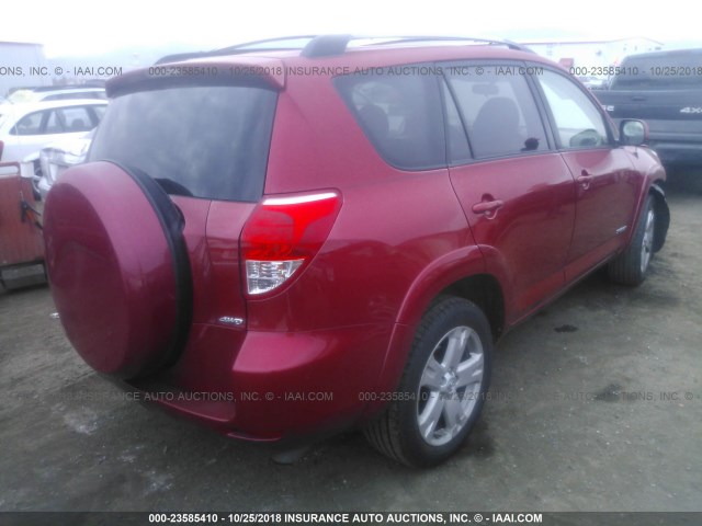 JTMBD32V466011189 - 2006 TOYOTA RAV4 SPORT RED photo 4