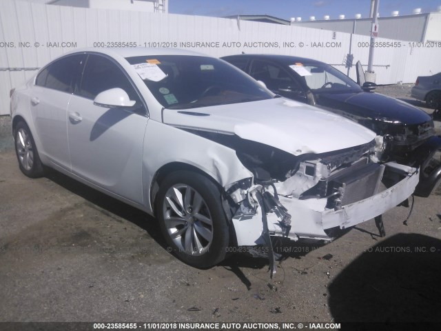 2G4GK5EX6G9153747 - 2016 BUICK REGAL WHITE photo 1