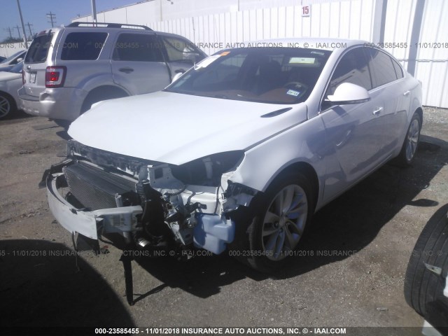 2G4GK5EX6G9153747 - 2016 BUICK REGAL WHITE photo 2