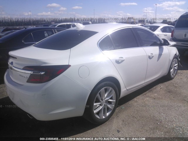 2G4GK5EX6G9153747 - 2016 BUICK REGAL WHITE photo 4