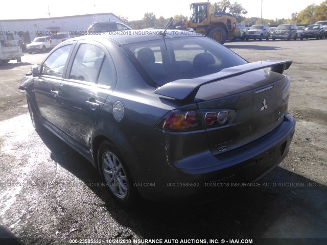 JA32U2FU6AU002105 - 2010 MITSUBISHI LANCER ES/ES SPORT GRAY photo 3