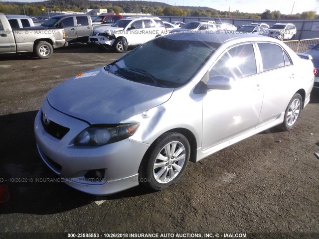 2T1BU4EE8AC344658 - 2010 TOYOTA COROLLA S/LE/XLE SILVER photo 2