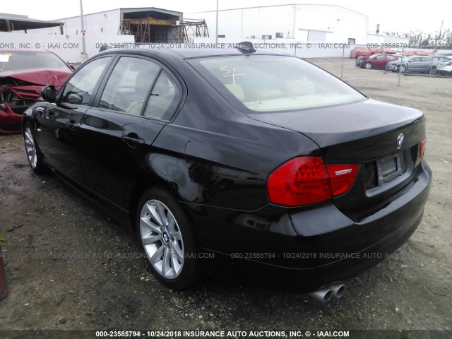 WBAPH5C5XBA447537 - 2011 BMW 328 I SULEV BLACK photo 3