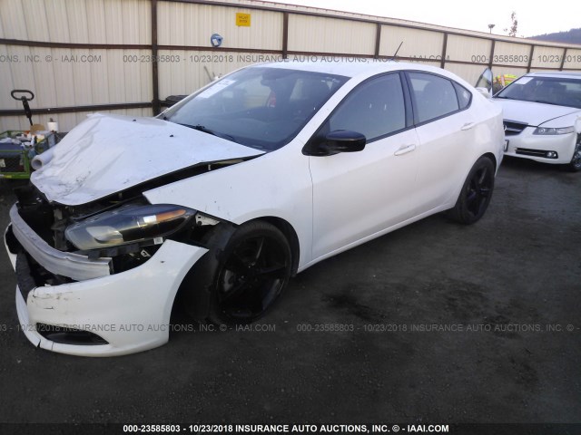 1C3CDFBBXFD124916 - 2015 DODGE DART SXT WHITE photo 2