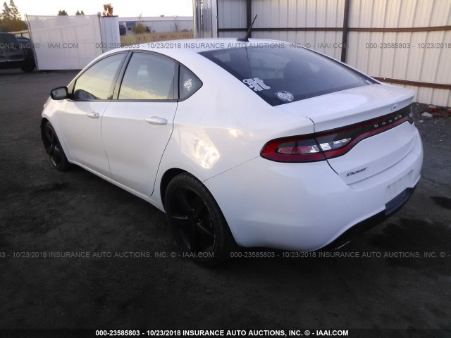 1C3CDFBBXFD124916 - 2015 DODGE DART SXT WHITE photo 3