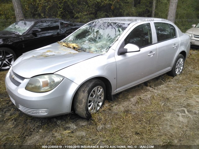 1G1AT58H797118580 - 2009 CHEVROLET COBALT LT SILVER photo 2