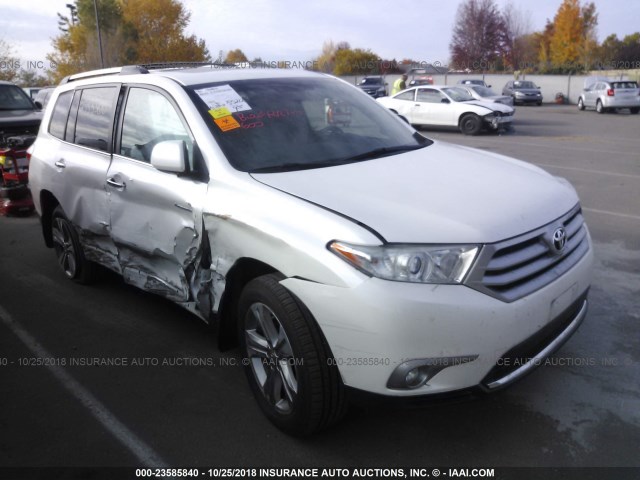 5TDDK3EH4DS194742 - 2013 TOYOTA HIGHLANDER LIMITED WHITE photo 1