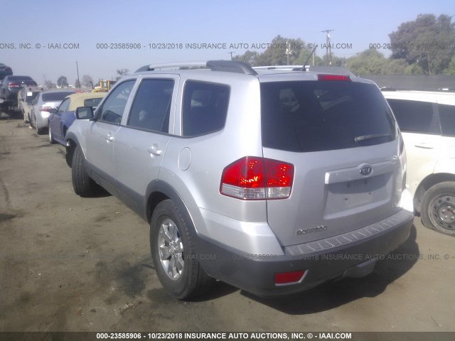 KNDJJ741595016787 - 2009 KIA BORREGO LX/EX GRAY photo 3