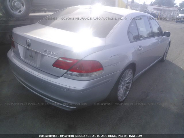 WBAHN83558DT81887 - 2008 BMW 750 LI SILVER photo 4