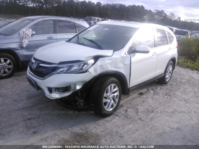 5J6RM4H77GL013741 - 2016 HONDA CR-V EXL WHITE photo 2