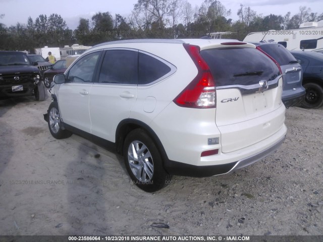 5J6RM4H77GL013741 - 2016 HONDA CR-V EXL WHITE photo 3