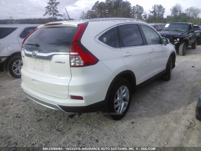 5J6RM4H77GL013741 - 2016 HONDA CR-V EXL WHITE photo 4