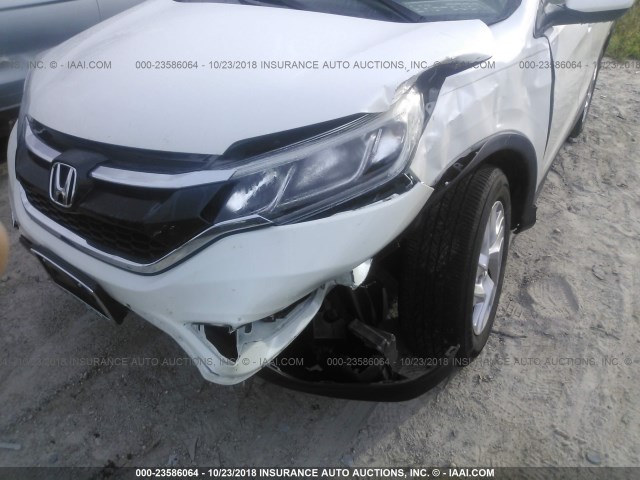 5J6RM4H77GL013741 - 2016 HONDA CR-V EXL WHITE photo 6