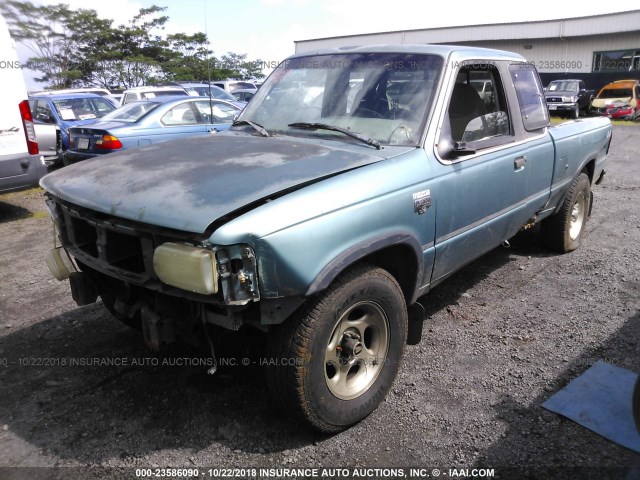 4F4DR17X3RTM62068 - 1994 MAZDA B4000 CAB PLUS TEAL photo 2