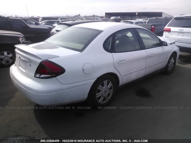 1FAFP56U97A156237 - 2007 FORD TAURUS SEL WHITE photo 4