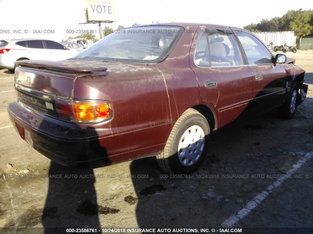 JT2SK11E2N0006711 - 1992 TOYOTA CAMRY DLX MAROON photo 4