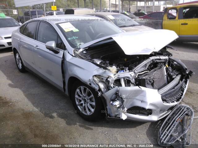 3FA6P0G75FR205563 - 2015 FORD FUSION S SILVER photo 1