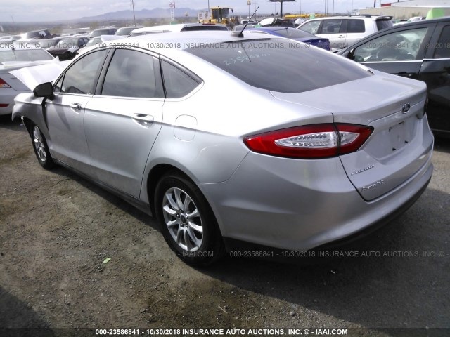 3FA6P0G75FR205563 - 2015 FORD FUSION S SILVER photo 3