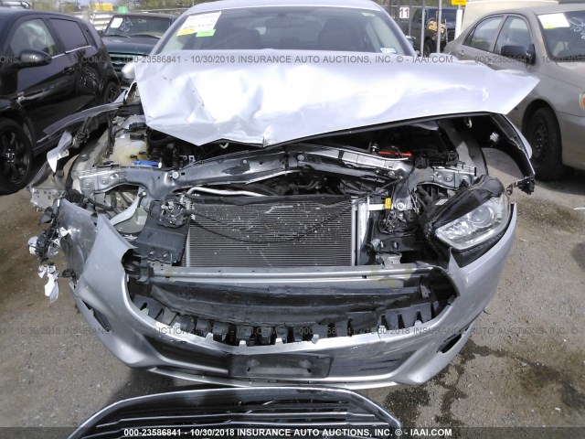 3FA6P0G75FR205563 - 2015 FORD FUSION S SILVER photo 6