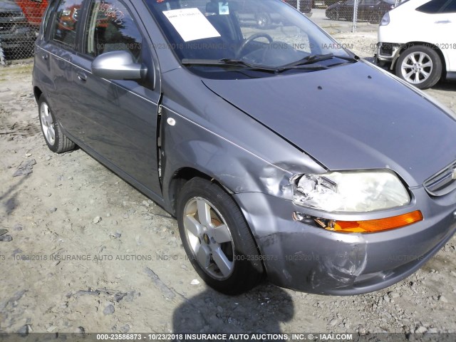 KL1TD66648B162348 - 2008 CHEVROLET AVEO LS GRAY photo 6