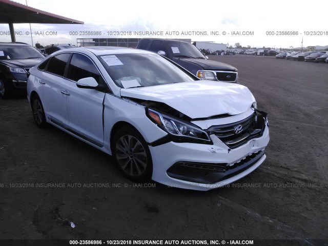 5NPE34AFXGH327879 - 2016 HYUNDAI SONATA SPORT/LIMITED WHITE photo 1