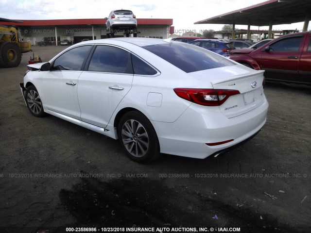 5NPE34AFXGH327879 - 2016 HYUNDAI SONATA SPORT/LIMITED WHITE photo 3