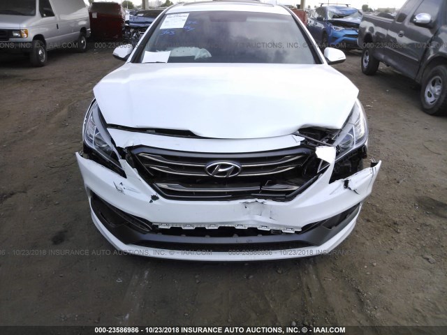 5NPE34AFXGH327879 - 2016 HYUNDAI SONATA SPORT/LIMITED WHITE photo 6