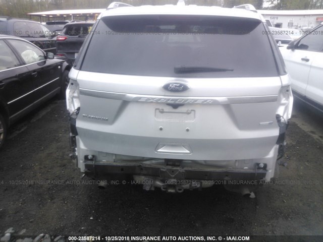 1FM5K8HT5HGE12961 - 2017 FORD EXPLORER PLATINUM SILVER photo 6